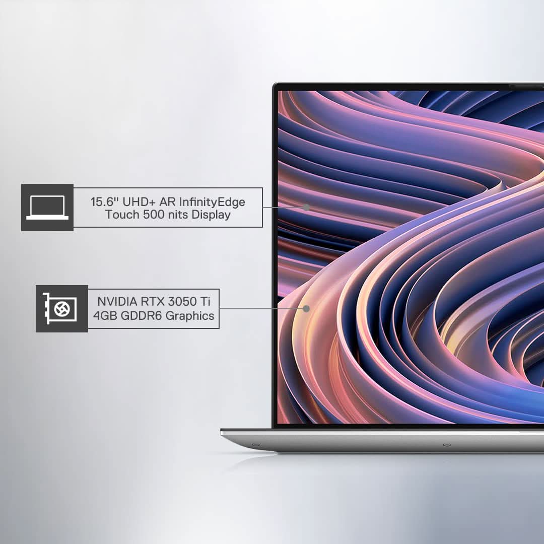 LAPTOP-DELL-XPS-15-9520-(i7-12700H/32/1TB-SSD/W11-MS/4GB/SILVER)