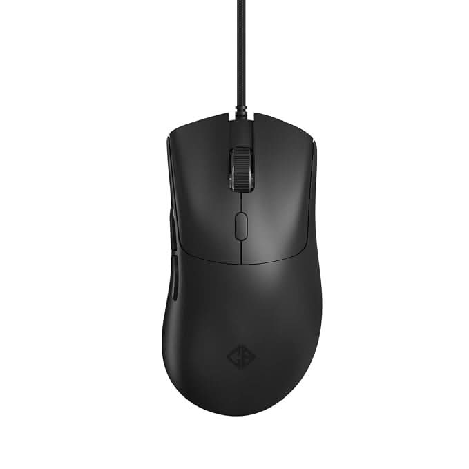 Cosmic Byte Falcon Wired Gaming Mouse, 48 Grams, 12400DPI, 1000Hz Polling, Pixart 3327 Sensor, 20M Switches, Paracord Cable, PTFE Feet, Software Support (Black)