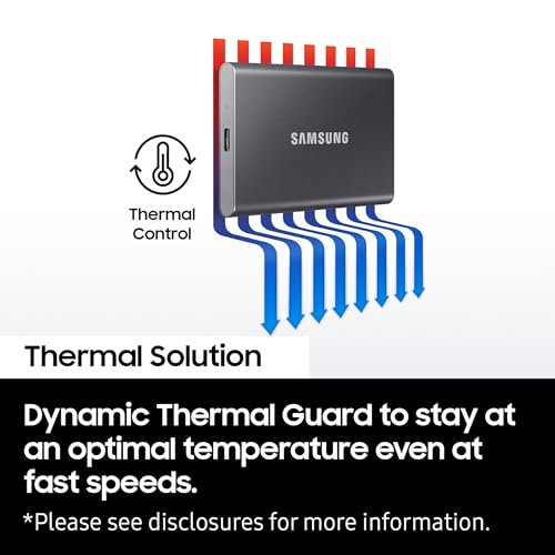 SAMSUNG T7 2TB UP TO 1,050MB/S USB 3.2 GEN 2 MU-PC2T0T/WW SSD