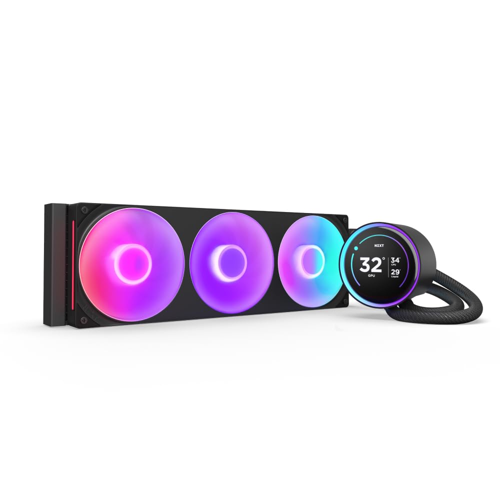 NZXT KRAKEN ELITE 360 RGB V2 - 360MM AIO LIQUID COOLER RGB CORE FAN - SINGLE FRAME (BLACK)- RL-KR36E-B2