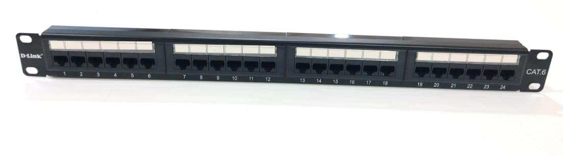 DLINK CAT6 UTP 24 PORT LOADED PATCH PANEL/ CAT6 24 PORT PANEL