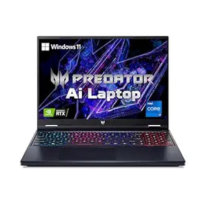ACER PREDATOR HELIOS NEO 16 14TH GEN INTEL CORE I7-14700HX PROCESSOR LAPTOP (WINDOWS 11 HOME/ 16 GB RAM/512 GB SSD/NVIDIA GEFORCE RTX 4050)PHN16-72 WITH 40.64 CM (16.0 INCH) IPS, BACKLIT KEYBOARD, ABYSSAL BLACK,2.8 KG UN.QNPSI.005