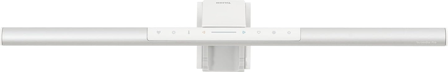 BenQ ScreenBar Pro Monitor Light Bar, LED Screen Lamp with Motion Sensor, Touch Control, USB-C Silver