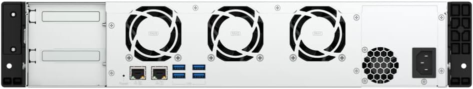 QNAP TS-855EU-RP-8G-US 8 BAY HIGH-SPEED 2U SHORT-DEPTH RACKMOUNT NAS WITH DUAL-2.5GBE, INTEL ATOM CPU, REDUNDANT 300W PSU, 8GB DDR4 MEMORY AND 8-CORE COMPUTING POWER (DISKLESS)