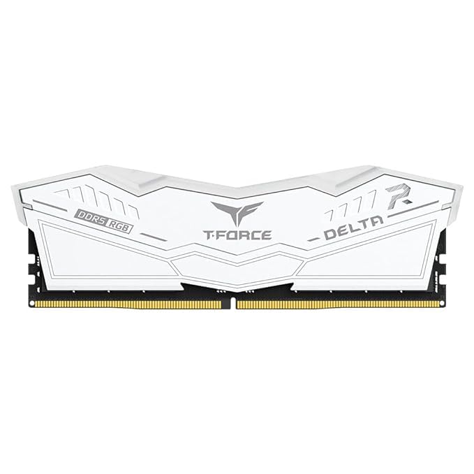 TEAMGROUP T-FORCE DELTA RGB 16GB (16GBX1) DDR5 5200MHZ DESKTOP RAM (WHITE)