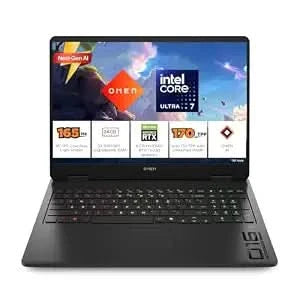 HP OMEN 16-am0240TX Gaming Laptop, Intel Core Ultra 7 255H, 24GB RAM, 1TB SSD, GeForce RTX 5050 8GB, Windows 11, Microsoft Office 2024, Black