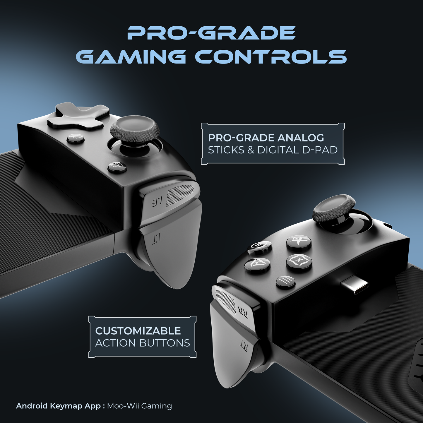 KLUTCH ONE GAMEPAD WITH IPHONE/ANDROID, XBOX, HID & KEYMAP MODES | WIRED & BLUETOOTH CONNECTIVITY | LIGHTING INDICATORS | GAMING CONTROLLER FOR MOBILE, PC,CONSOLE | WIRELESS GAMEPAD & JOYSTICK