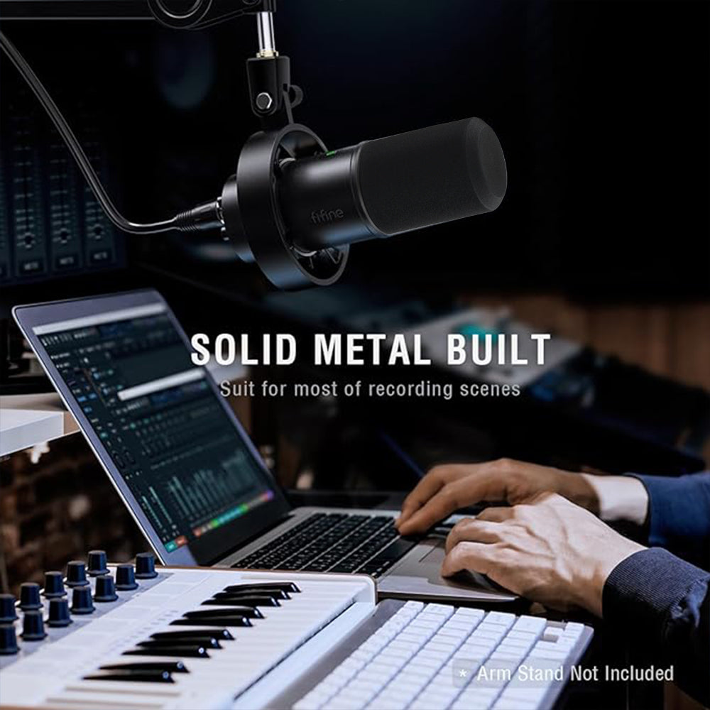 FIFINE AMPLITANK - K688 DYNAMIC USB MICROPHONE (BLACK MIC)