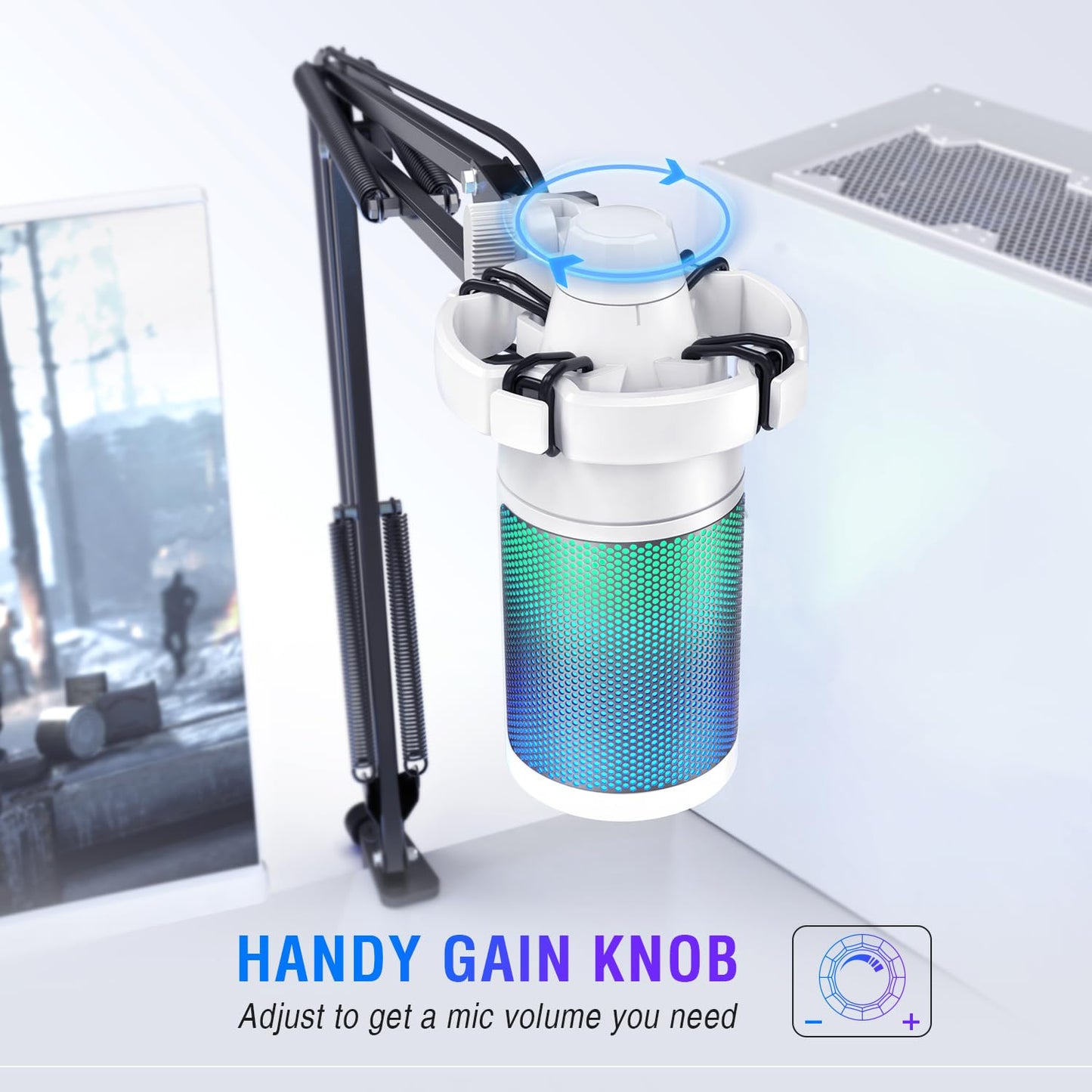 FIFINE AMPLIGAME A6T - GAMING USB MICROPHONE KIT (WHITE)