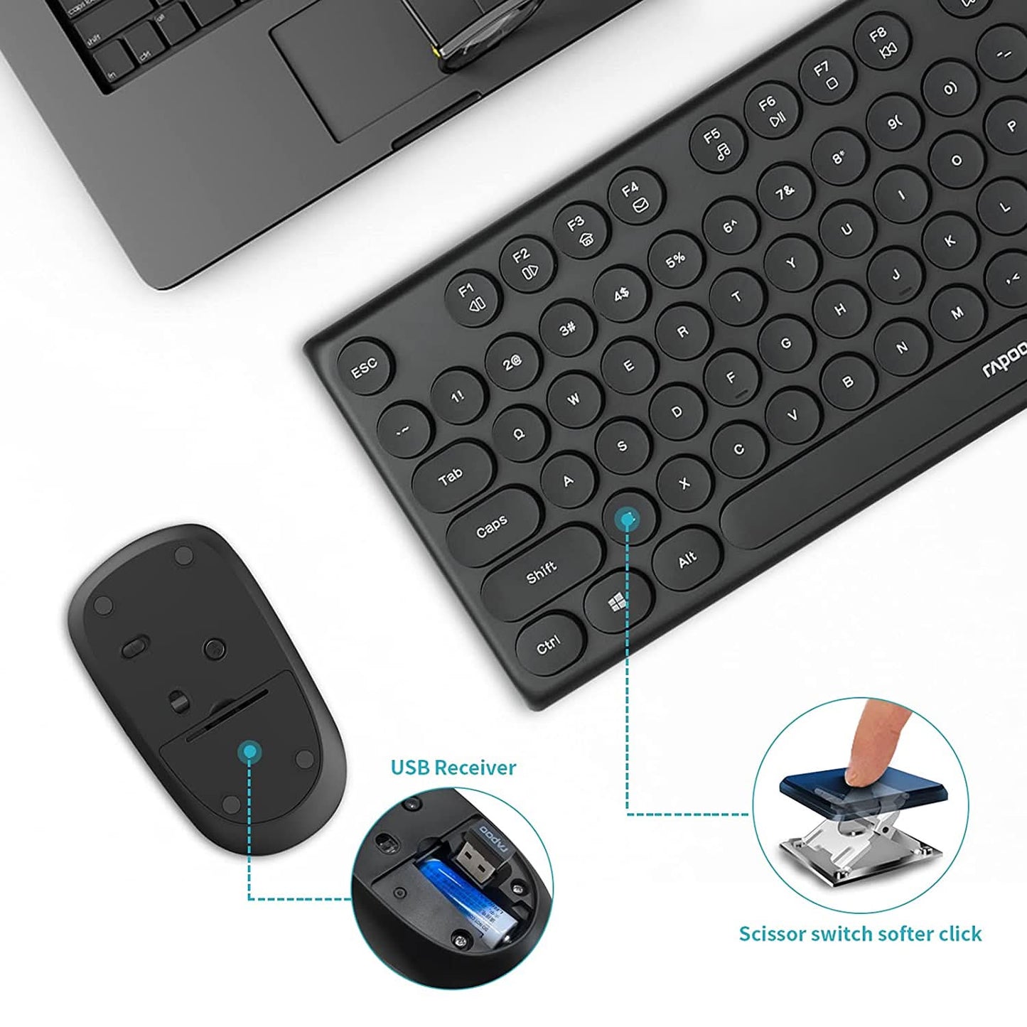 KBD-RAPOO-SET-WIRELESS-X260-BLACK