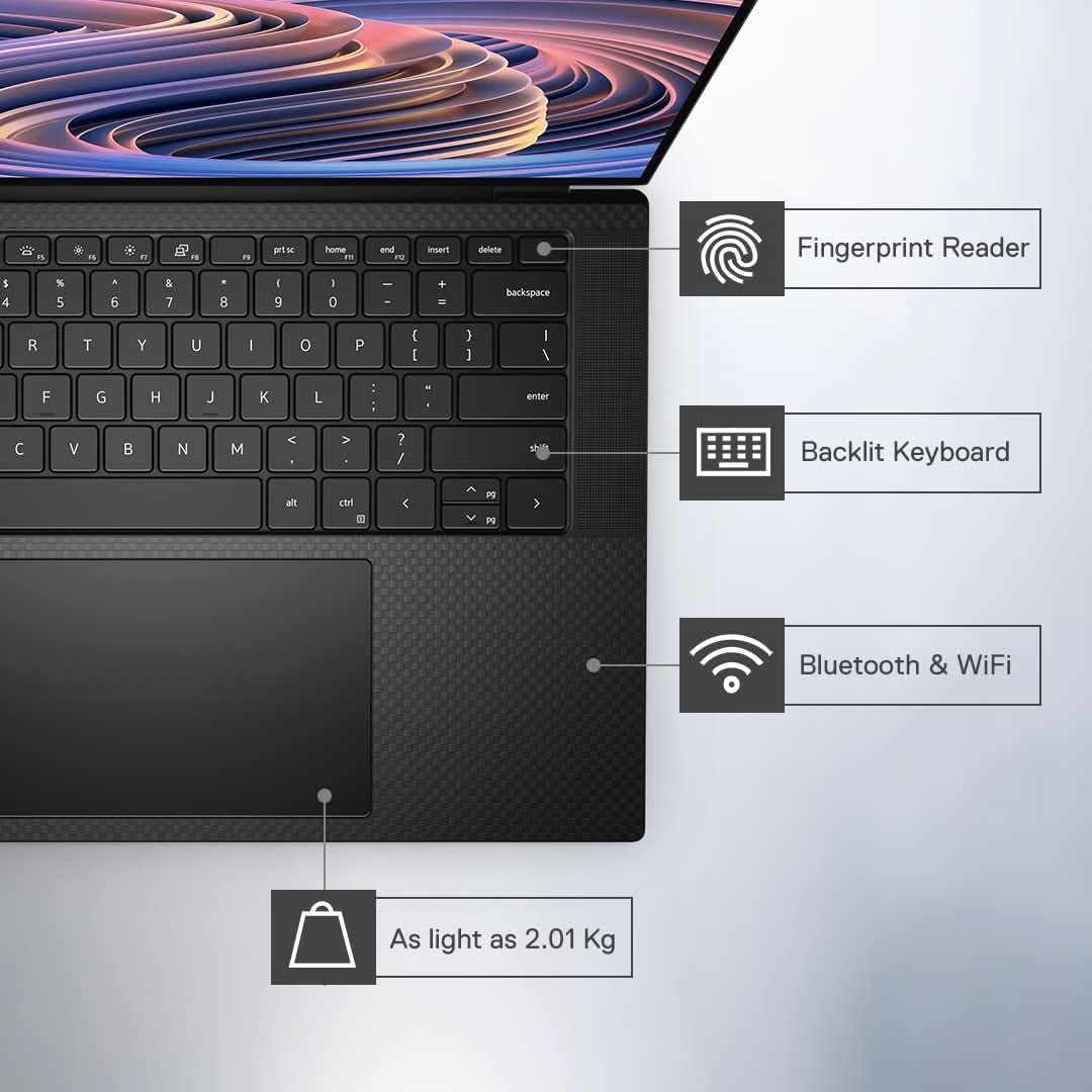 LAPTOP-DELL-XPS-15-9520-(i7-12700H/32/1TB-SSD/W11-MS/4GB/SILVER)
