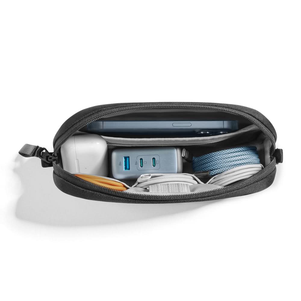 TOMTOC LIGHT-T12 ELECTRONIC ACCESSORY POUCH 1L-BLACK