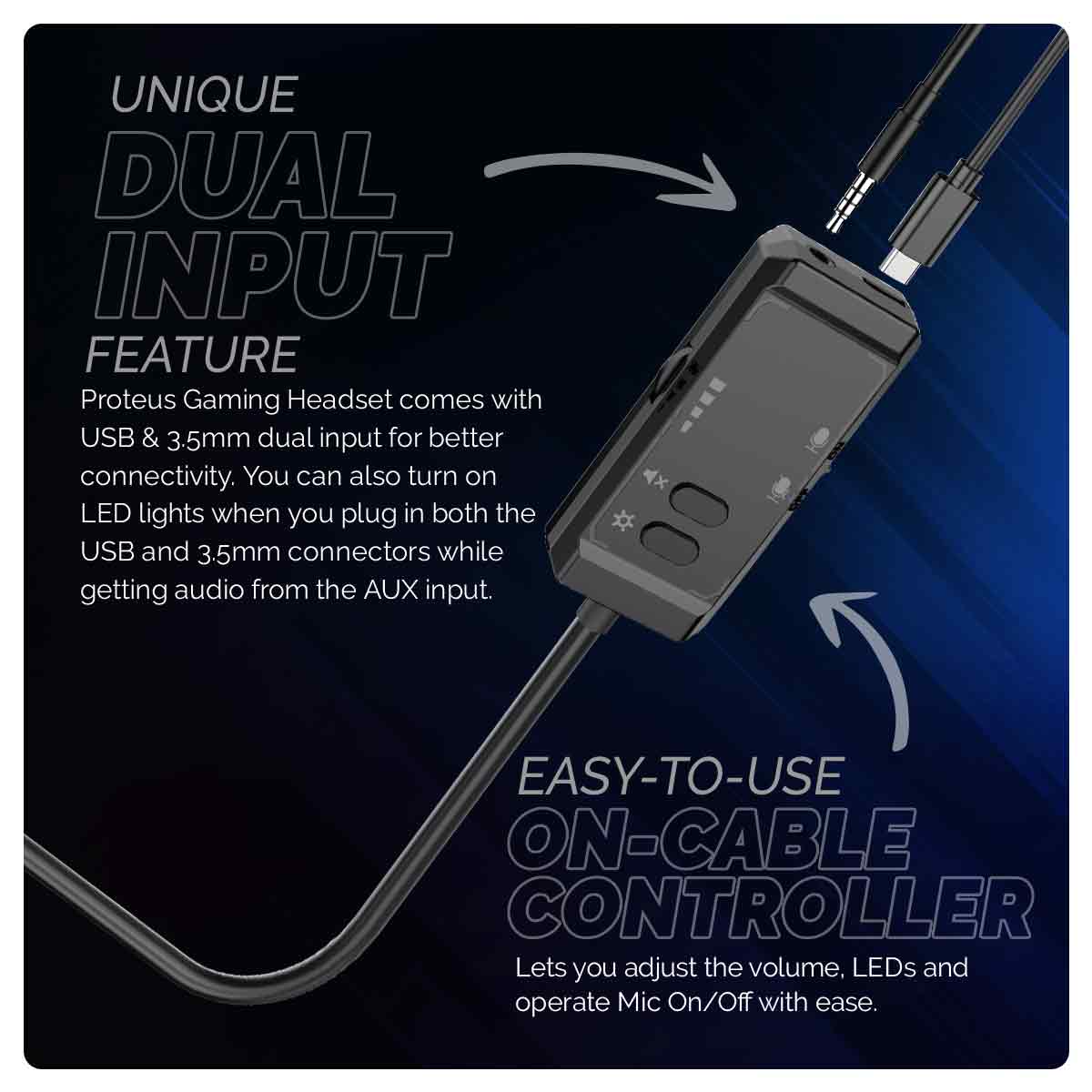 COSMIC BYTE PROTEUS RGB (BLACK) GAMING HEADPHONE