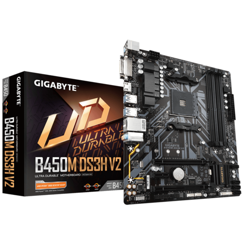 GIGABYTE GA-B450M-DS3H V2 AMD AM4 MOTHERBOARD
