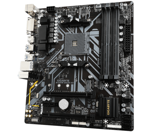 GIGABYTE GA-B450M-DS3H V2 AMD AM4 MOTHERBOARD