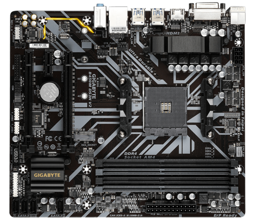 GIGABYTE GA-B450M-DS3H V2 AMD AM4 MOTHERBOARD