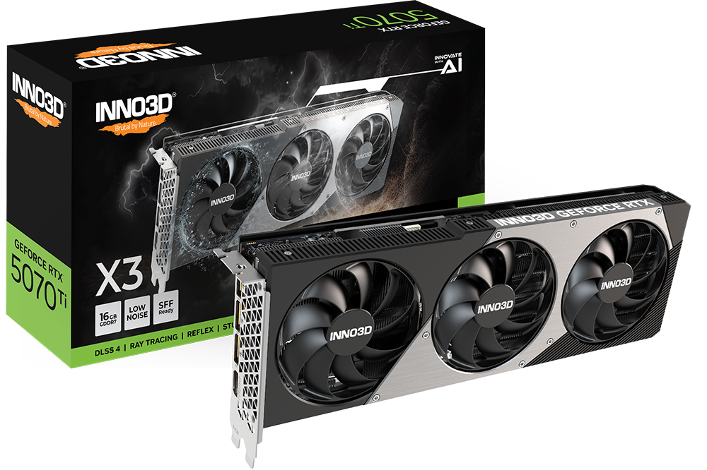 INNO3D RTX 5070 TI X3 16GB GRAPHICS CARD