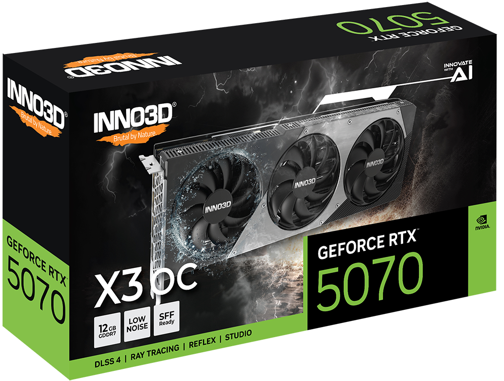 INNO3D RTX 5070 X3 OC 12GB GDDR7 GRAPHICS CARD