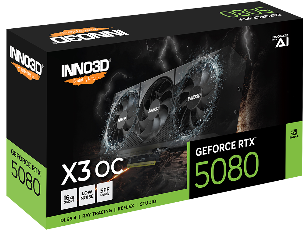 INNO3D RTX 5080 X3 OC 16GB GDDR7 GRAPHICS CARD