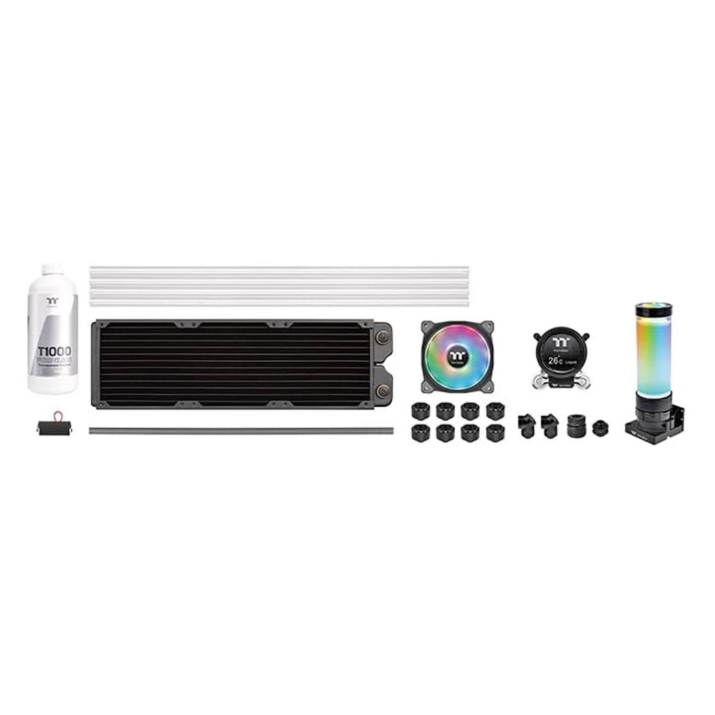 THERMALTAKE PACIFIC CLM360 ULTRA HARD TUBE KIT/MX2 WATER BLOCK/COPPER RADIATOR CLM360/ DUO 120 FAN*3/TRANSPARENT COOLANT
