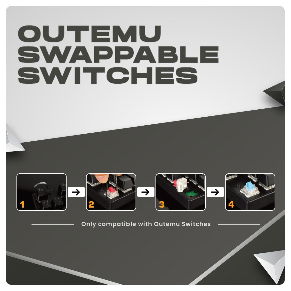 COSMIC BYTE CB-GK-23 ARTEMIS (BLACK) GAMING KEYBOARD RGB BLUE SWITCH