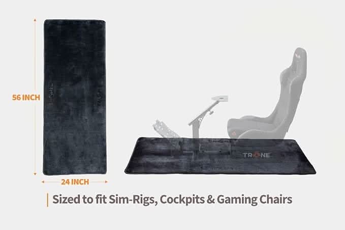 TRONE SteadyMat — Premium Floor Mat for Racing & Gaming Rigs