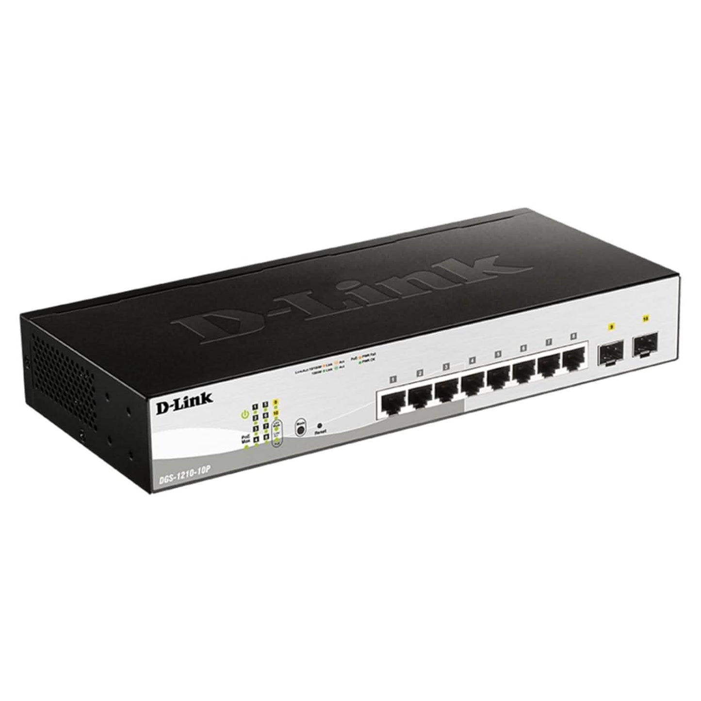 DLINK DGS-1210-10P 8-PORT 10/100/1000M POE WITH 2 COMBO SFP PORTS WEB SMART SWITCH
