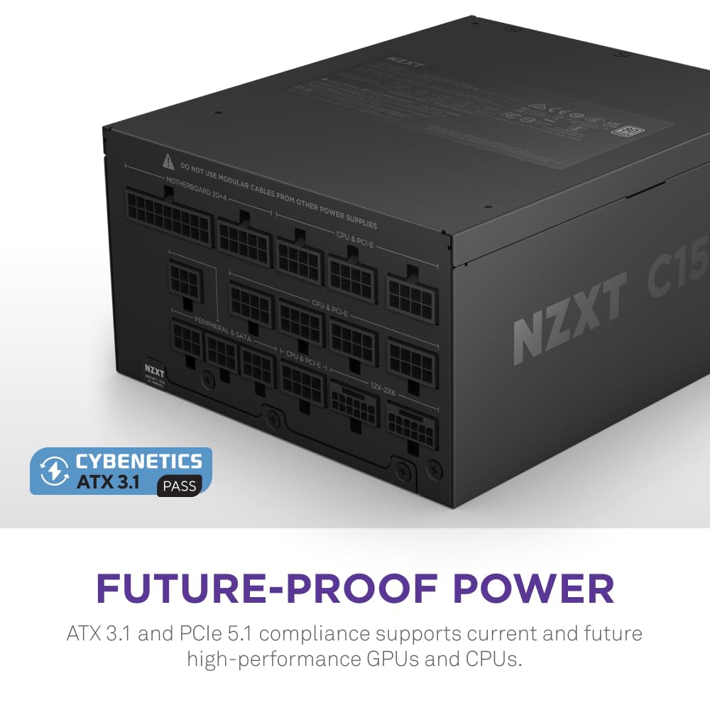 NZXT 1500 WATT 80 PLUS PLATINUM FULLY MODULAR DIGITAL POWER SUPPLY - PA-5P1BB-UK (R-41200646)