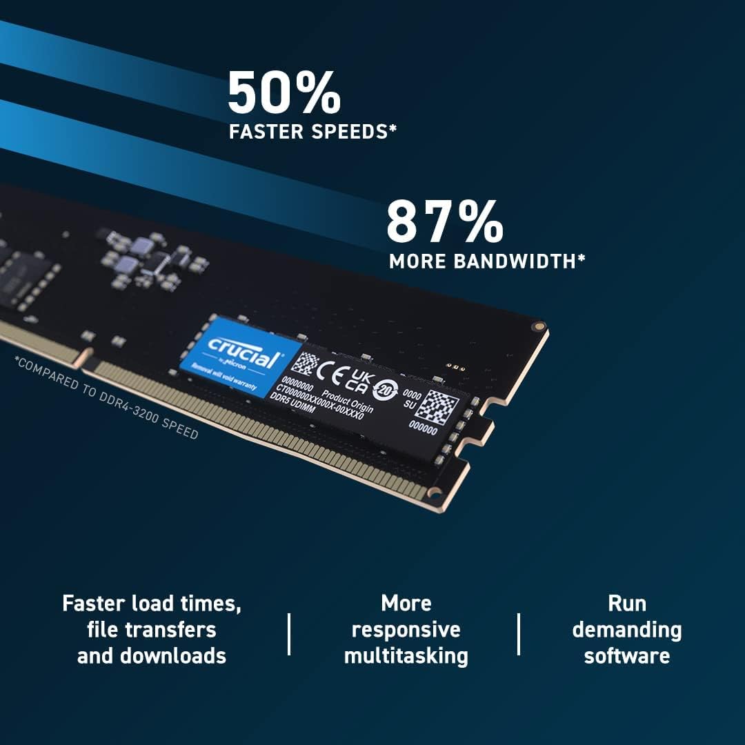 CRUCIAL BASICS 16GB DDR5-4800 UDIMM RAM CB16GU4800