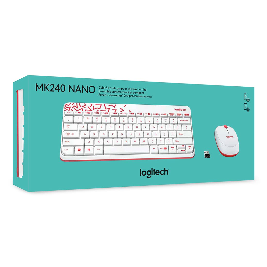 LOGITECH MK240 NANO USB WIRELESS KEYBOARD AND MOUSE SET