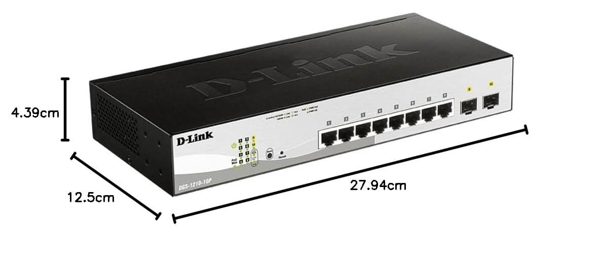 DLINK BUSINESS DGS-1210-10 10-PORT GIGABIT WEB SMART SWITCH INCLUDING 2 GIGABIT SFP PORTS