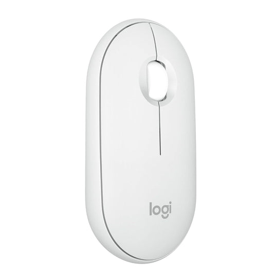 Logitech Pebble Mouse 2 M350s Slim Bluetooth Wireless Mouse- Tonal White