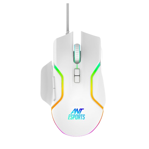 ANT ESPORTS GM320 RGB WIRED OPTICAL GAMING MOUSE -WHITE