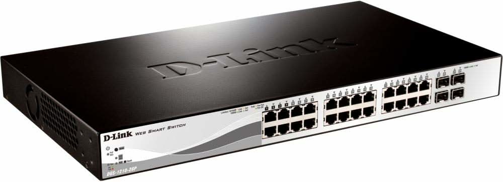 DLINK DGS-1210-28P 28 PORT POE GIGABIT SMART SWITCH INCLUDING 4 COMBO SFP PORTS