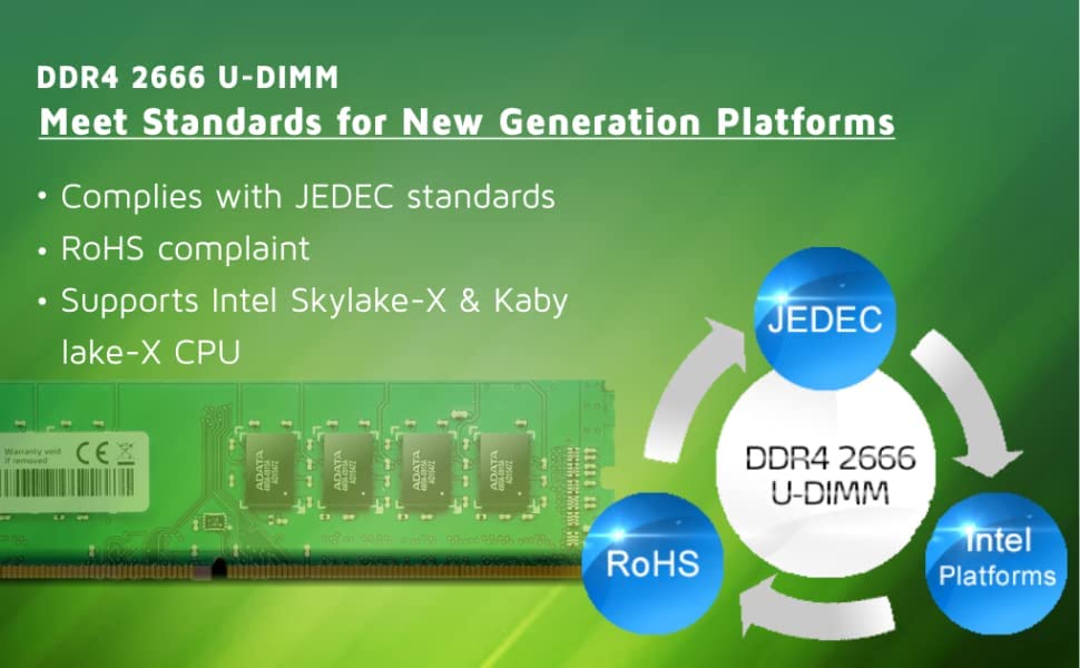 ADATA DESKTOP RAM 16GB DDR4 2666 MHZ AD4U266616G19-SGN