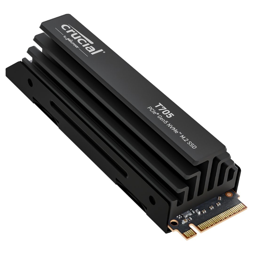 CRUCIAL T705 4TB PCIE GEN5 NVME M.2 SSD WITH HEATSINK CT4000T705SSD5
