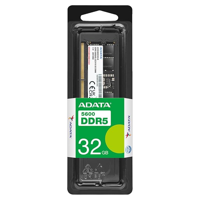 ADATA 32GB ( 32GB X1) 5600MHZ CL46 DDR5 U-DIMM DESKTOP MEMORY MODULE (AD5U560032G-S)