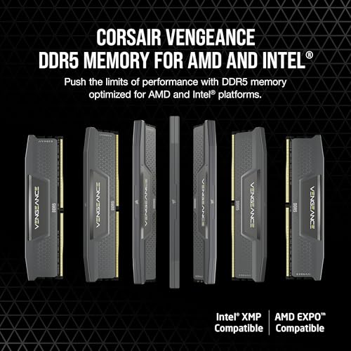 CORSAIR VENGEANCE DDR5 RAM 32GB (1X32GB) 6000MHZ CL38 CMK32GX5M1B6000Z38
