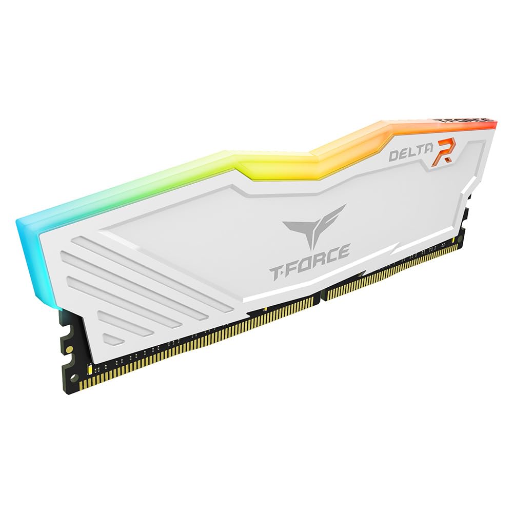 TEAMGROUP T-FORCE DELTA RGB 16GB (16GBX1) DDR4 3600MHZ DESKTOP RAM (WHITE)