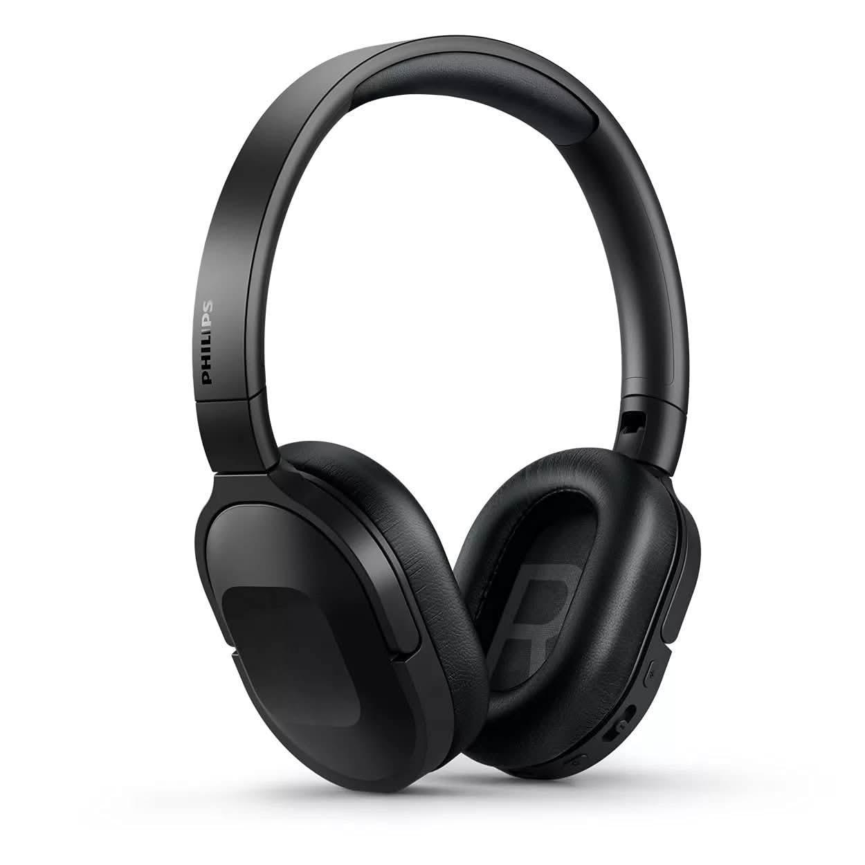 PHILIPS AUDIO TAH6506BK/00 SLIM & LIGHTWEIGHT BLUETOOTH WIRELESS OVER EAR HEADPHONES WITH ACTIVE NOISE CANCELLATION, 30 HRS PLAYTIME & MULTIPOINT PAIRING WITH MIC (BLACK)