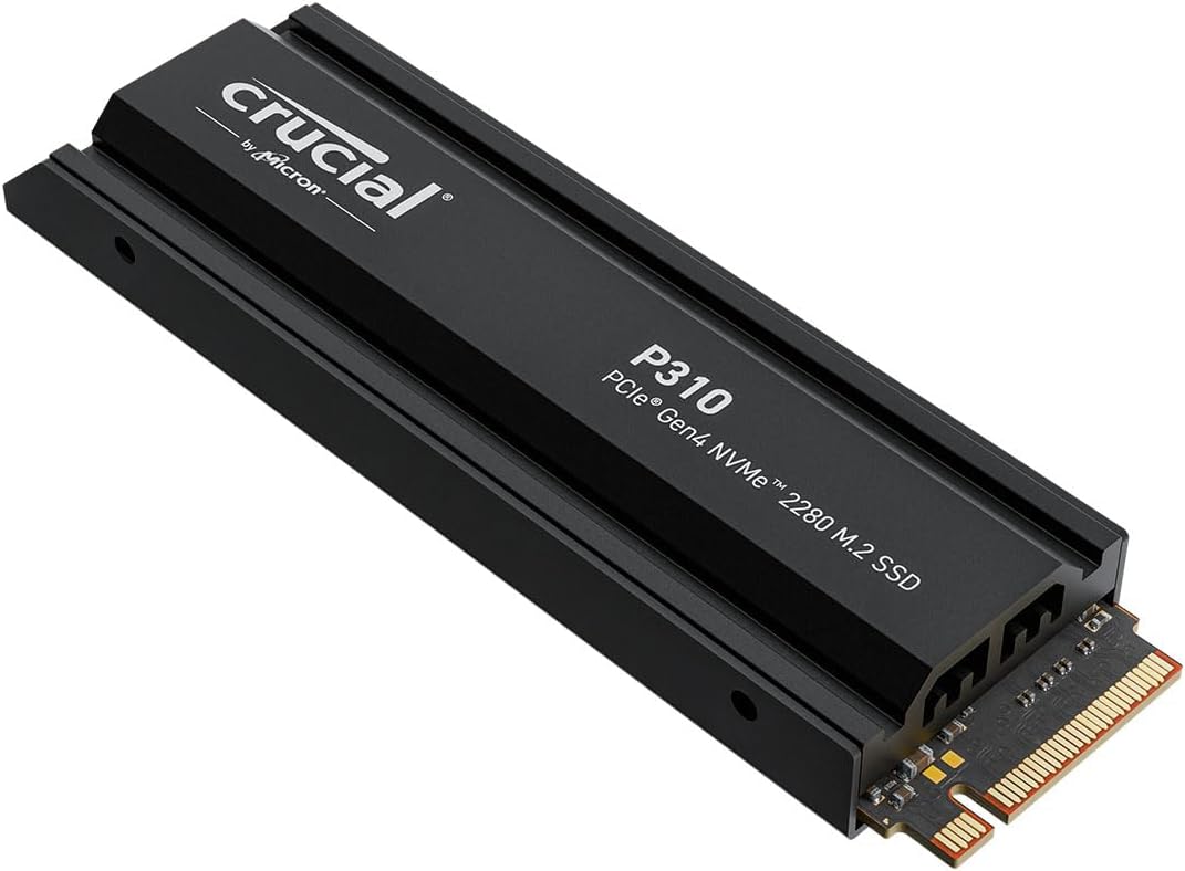 CRUCIAL P310 2TB PCIE GEN4 2280 NVME M.2 SSD WITH HEATSINK CT2000P310S