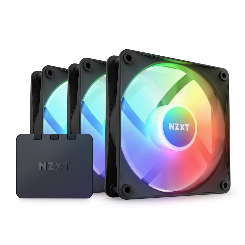 NZXT F120 RGB CORE 120MM CABINET FAN BLACK TRIPLE PACK (RF-C12TF-B1)