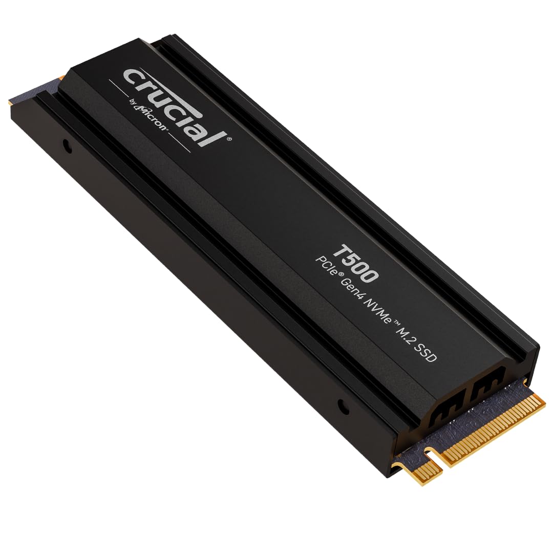 CRUCIAL T500 4TB PCIE GEN4 NVME M.2 SSD WITH HEATSINK CT4000T500SSD5