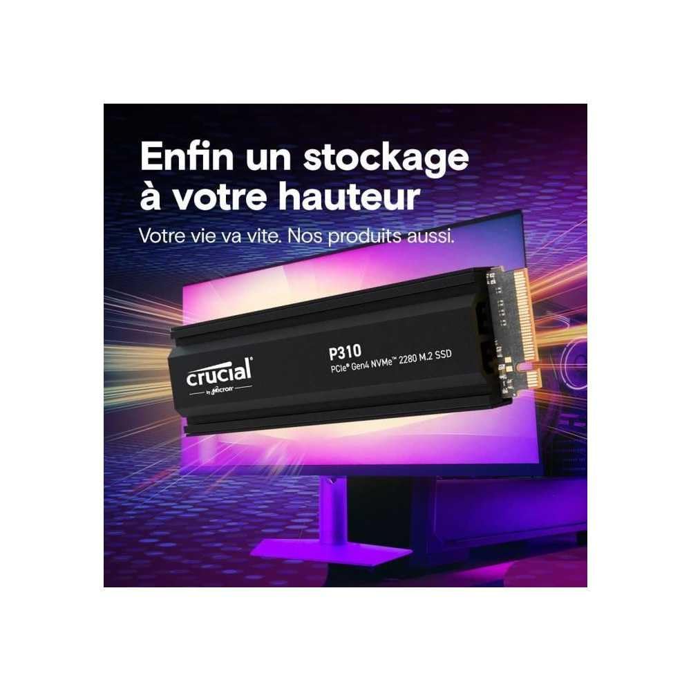 CRUCIAL P310 1TB PCIE GEN4 2280 NVME M.2 SSD WITH HEATSINK CT1000P310SSD5
