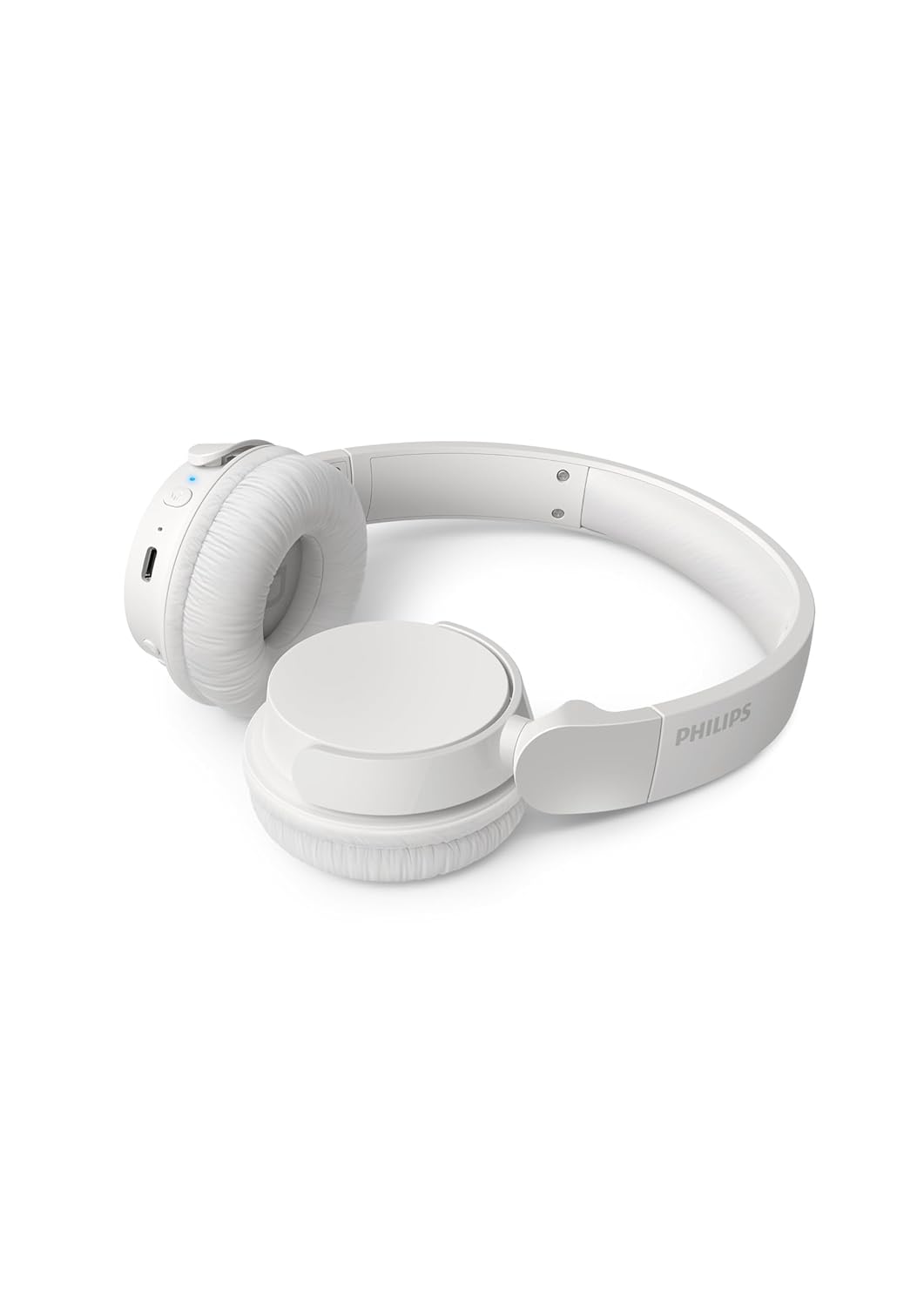 PHILIPS AUDIO TAH4209WT BLUETOOTH HEADPHONE WITH LIGHTWEIGHT AND FOLDABLE DESIGN, 32MM NEODYNAMIC DRIVERS, 55H PLAYTIME, USB TYPE-C FAST CHARGING, BUILT-IN MIC FOR SMARTPHONE, LAPTOP, TABLET (WHITE)