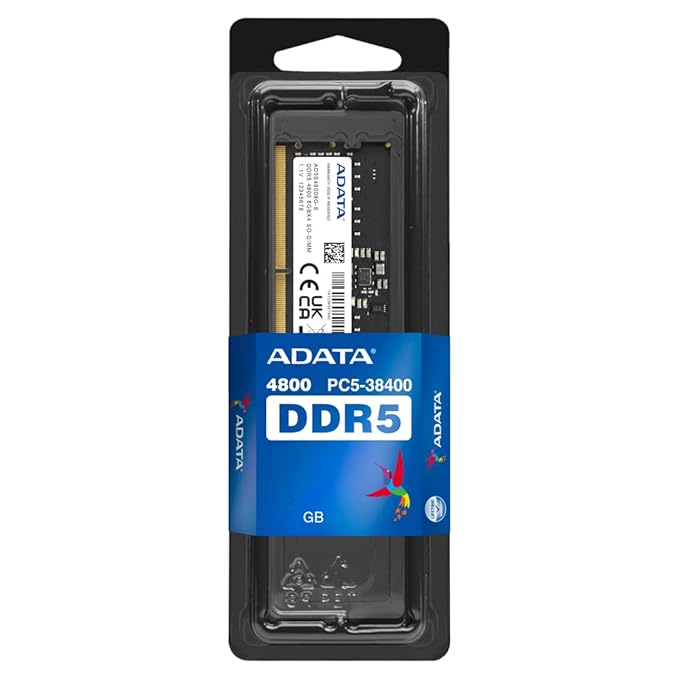 ADATA 8GB 4800MT/S DDR5 SO-DIMM LAPTOP RAM (AD5S48008G-S)