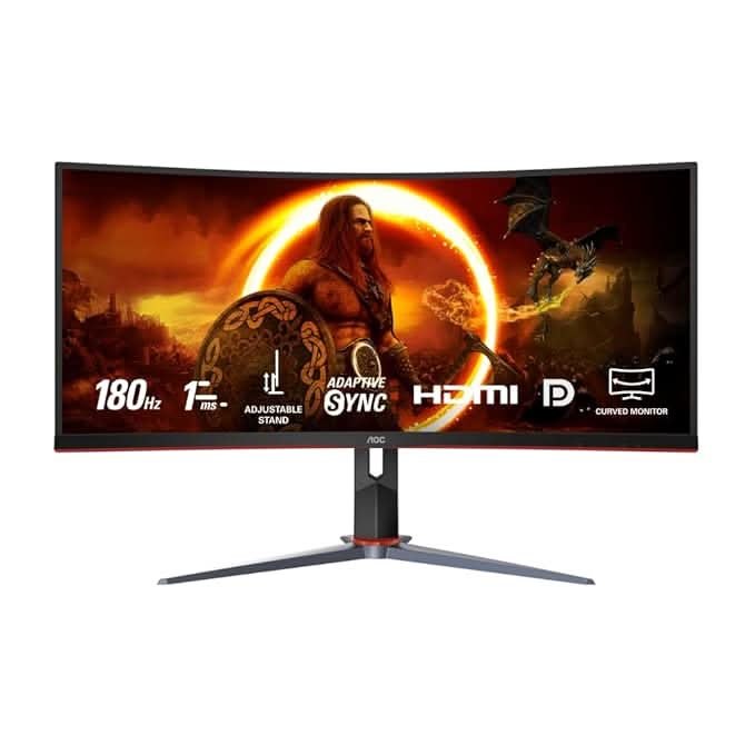 AOC Model CU34G2XP 34 Inch Ultrawide 1500R Curved Gaming Monitor