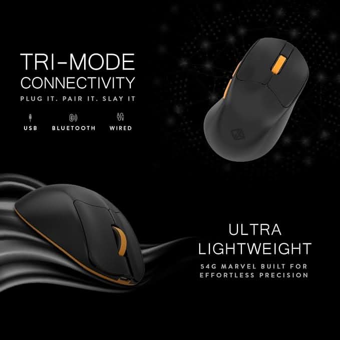Cosmic Byte Ignis Wireless Tri-Mode Gaming Mouse Black