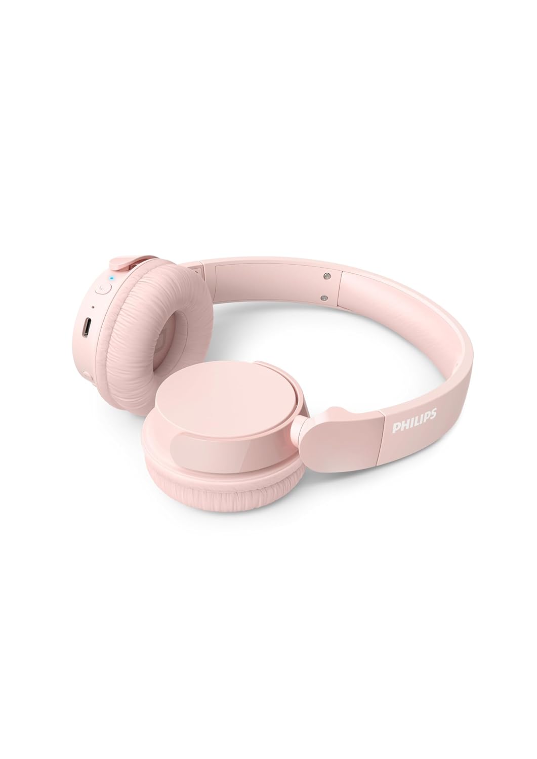 PHILIPS AUDIO TAH4209PK BLUETOOTH HEADPHONE WITH LIGHTWEIGHT AND FOLDABLE DESIGN, 32MM NEODYNAMIC DRIVERS, 55H PLAYTIME, USB TYPE-C FAST CHARGING, BUILT-IN MIC FOR SMARTPHONES, LAPTOP (PINK)