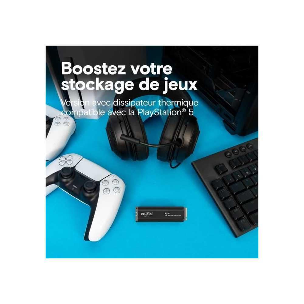 CRUCIAL P310 1TB PCIE GEN4 2280 NVME M.2 SSD WITH HEATSINK CT1000P310SSD5